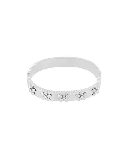 Flower Stone Bangle - Forgyldt/Forsølvet