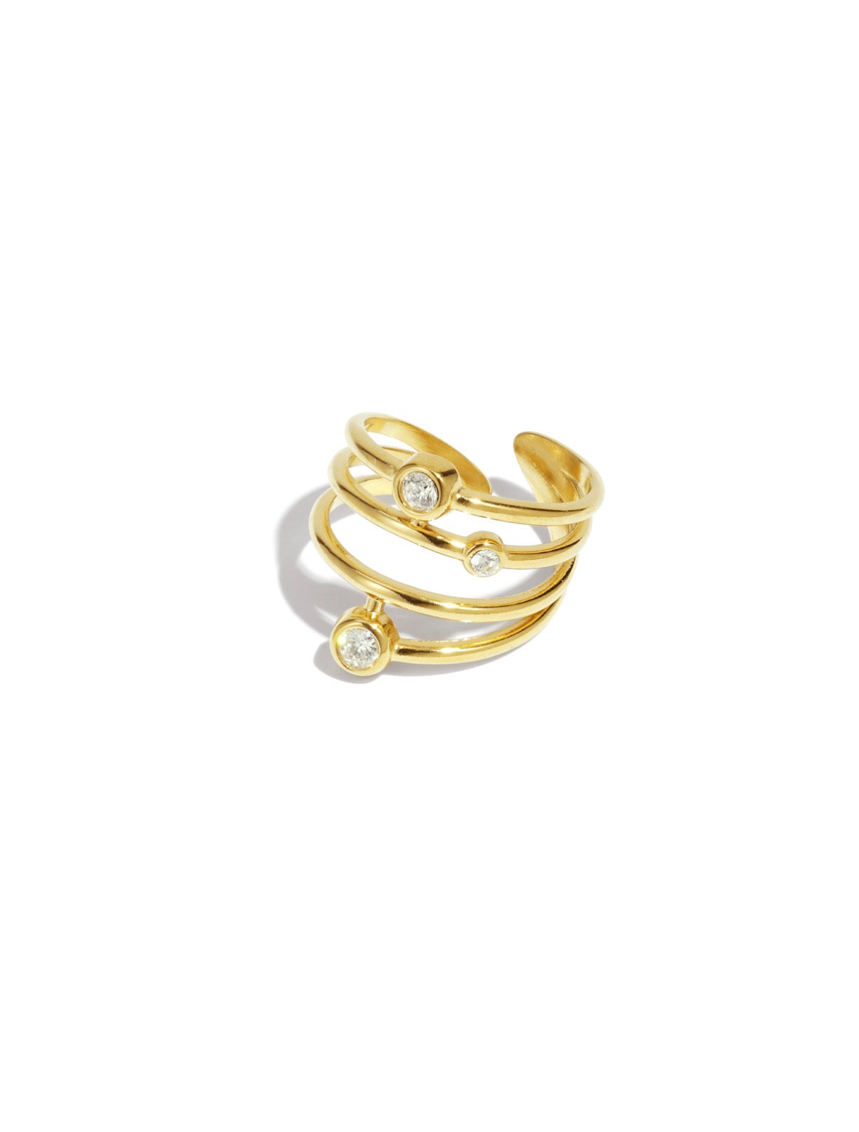 Shiny Ring - Justerbar Forgyldt/Forsølvet