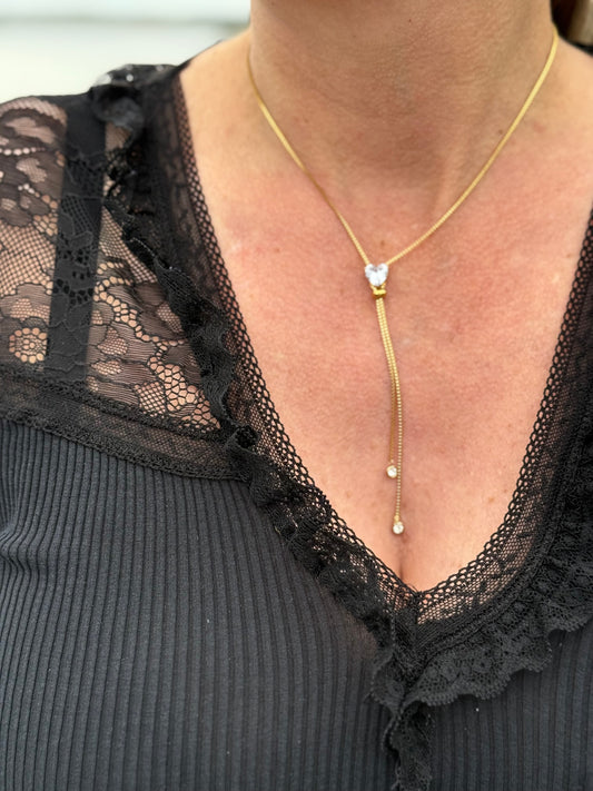 Amina Y-Halskæde - Justerbar