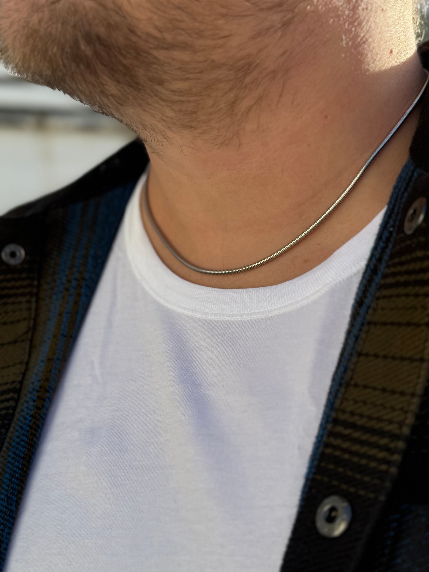 Round Snake Halskæde - Herre