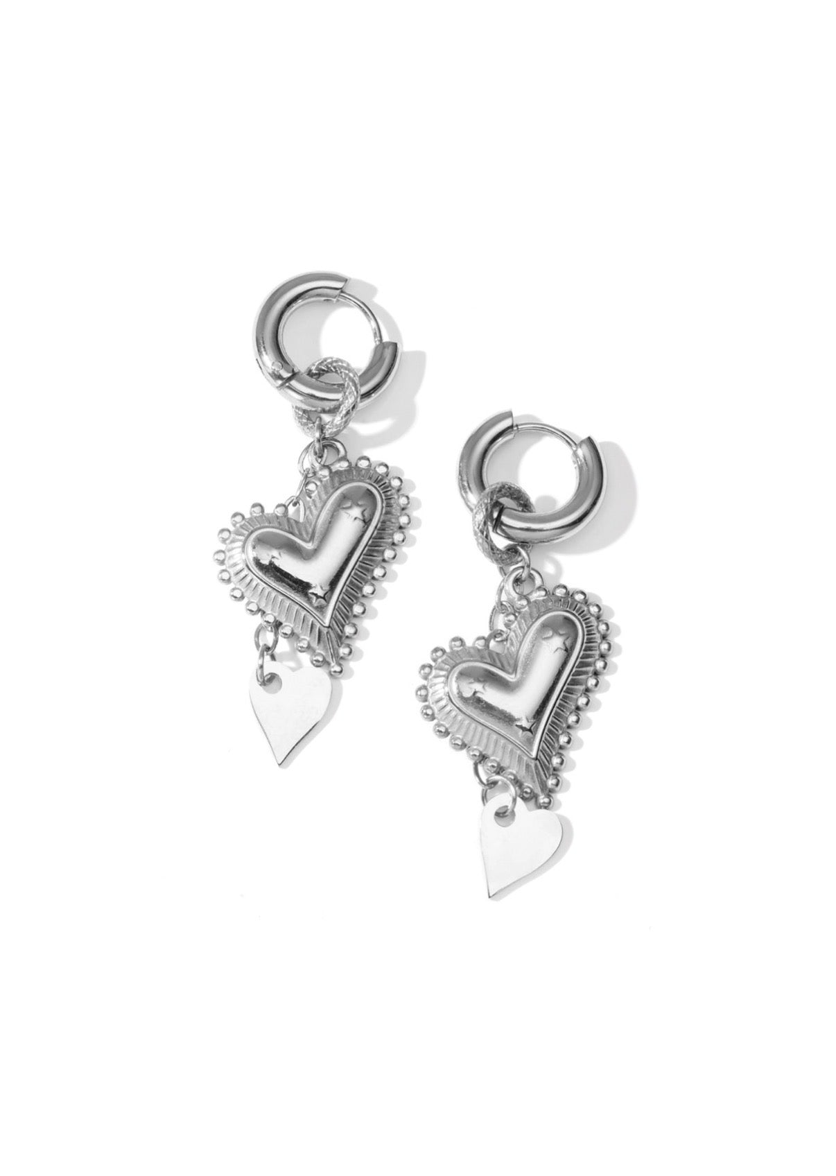 Double Love Øreringe Forgyldt/Forsølvet