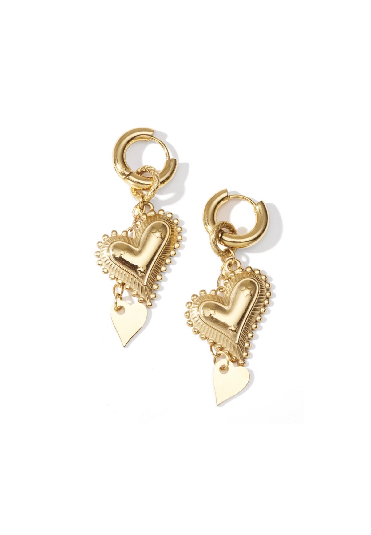 Double Love Øreringe Forgyldt/Forsølvet