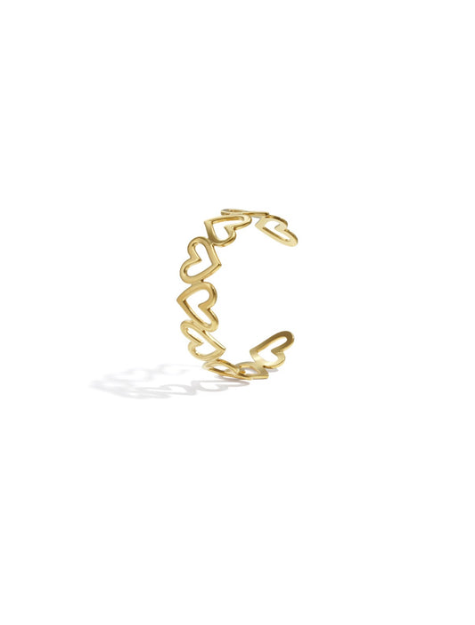 Heart Bangle - Forgyldt/Forsølvet