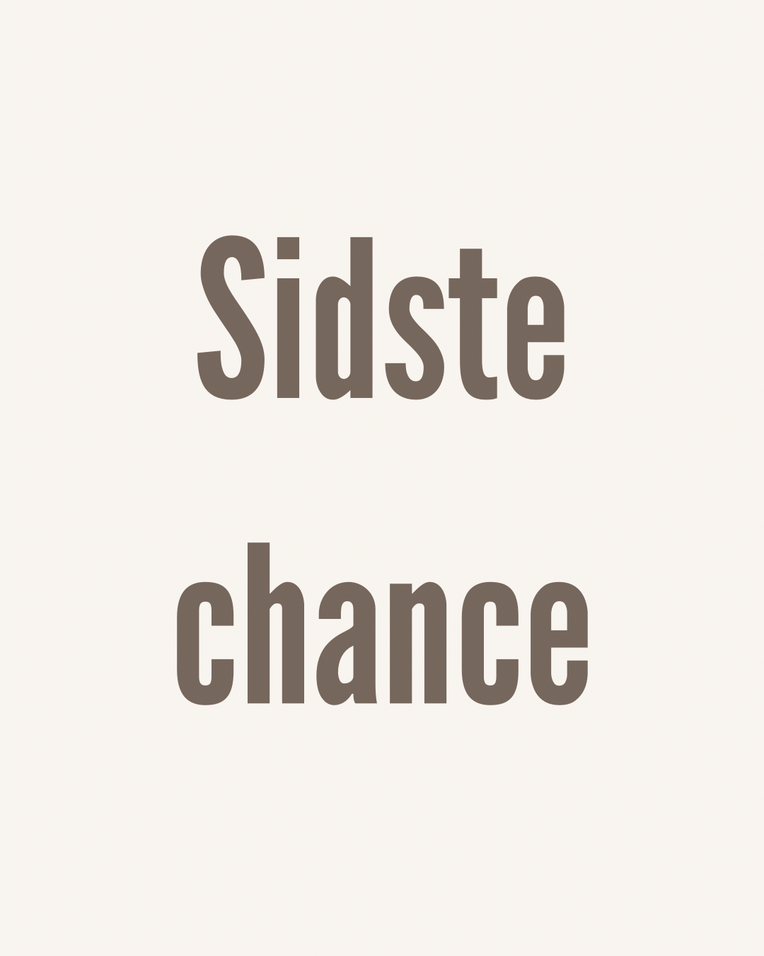 Sidste chance