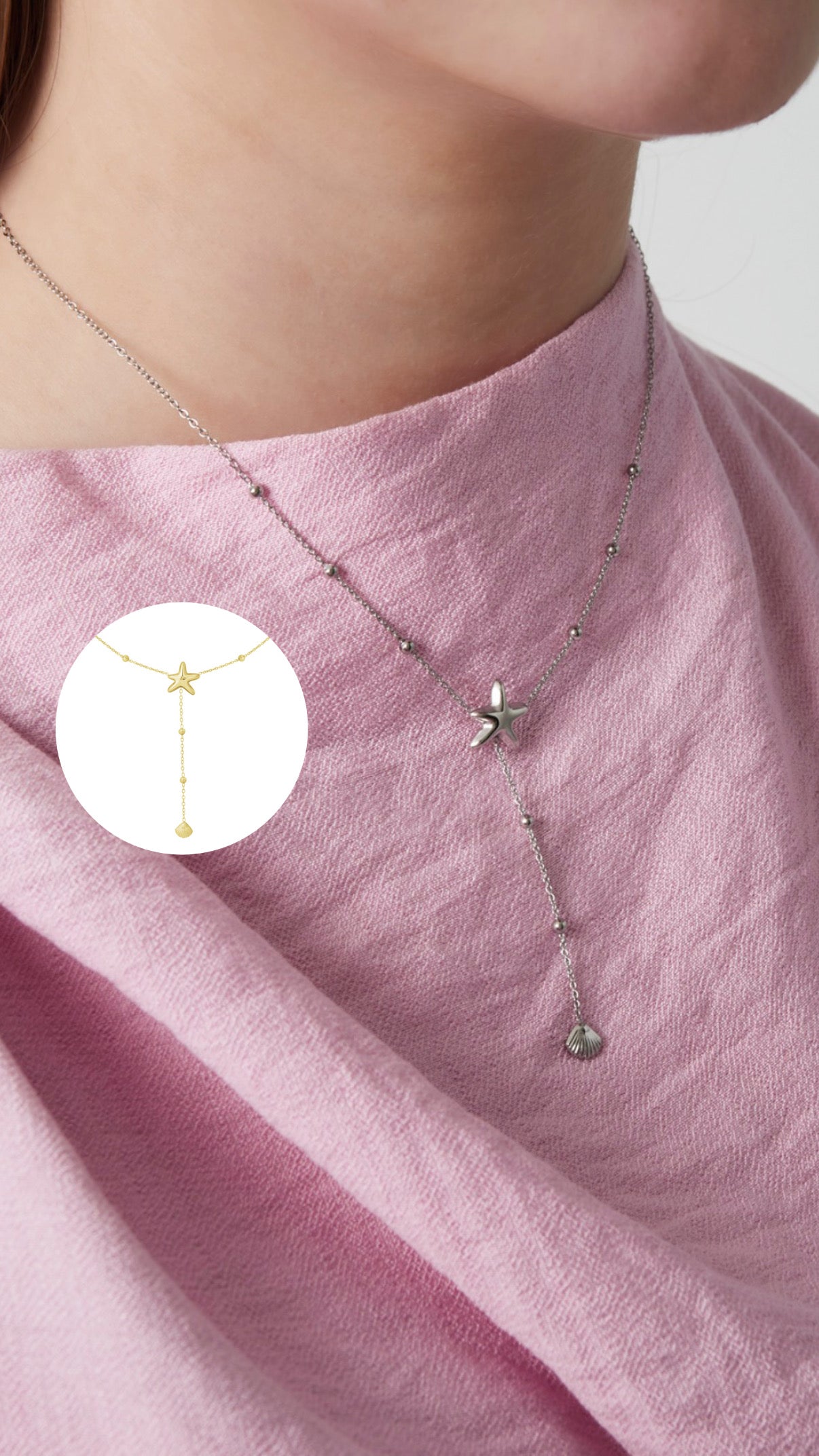 Star Shell Y-Halskæde