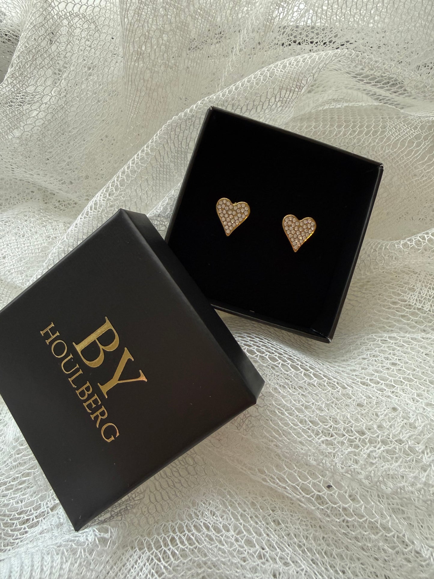 Crystal Heart Øreringe