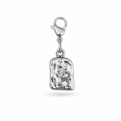 Hammered Crystal Charm