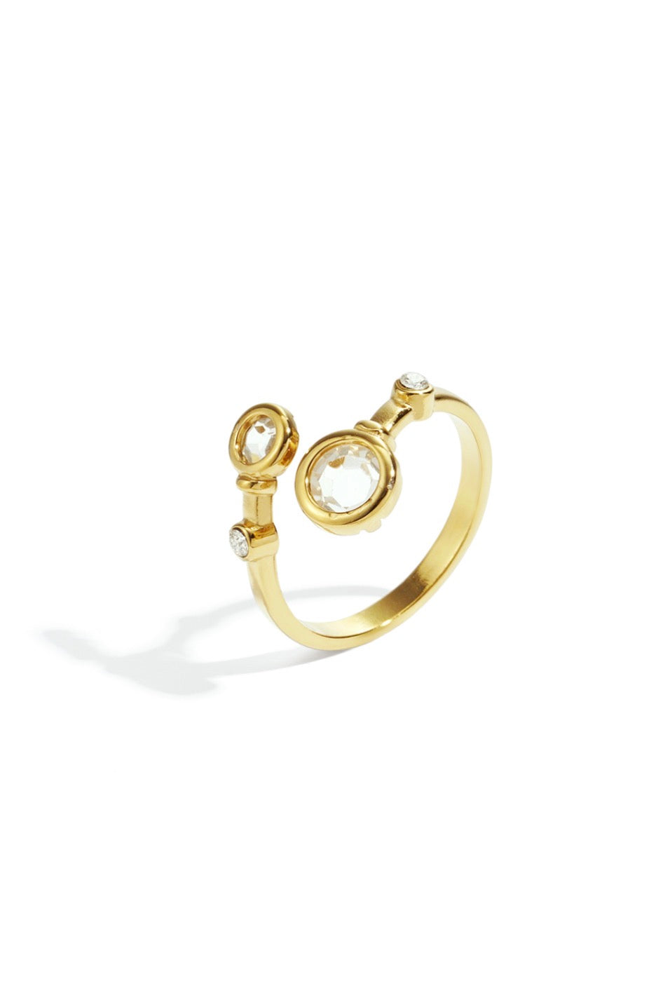 Stone Ring - Justerbar Forgyldt/Forsølvet