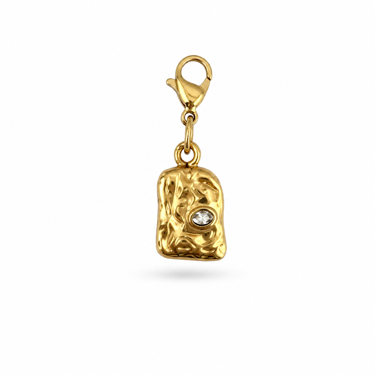 Hammered Crystal Charm