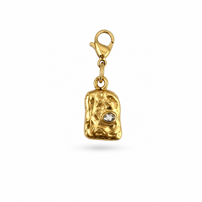 Hammered Crystal Charm