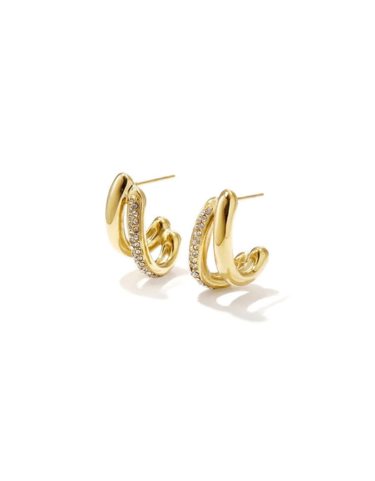 Double Crystal Hoops - PreOrder