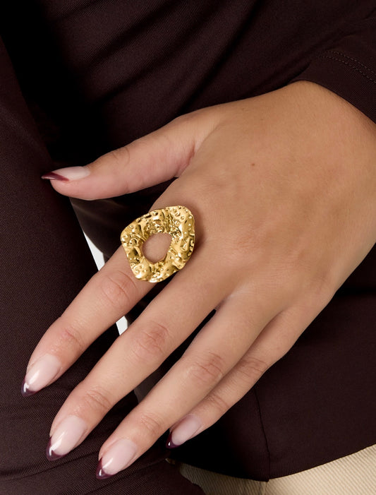 Statement Ring - Justerbar Forgyldt/Forsølvet