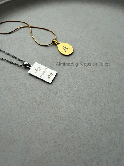 Cirkel Halskæde - Forgyldt