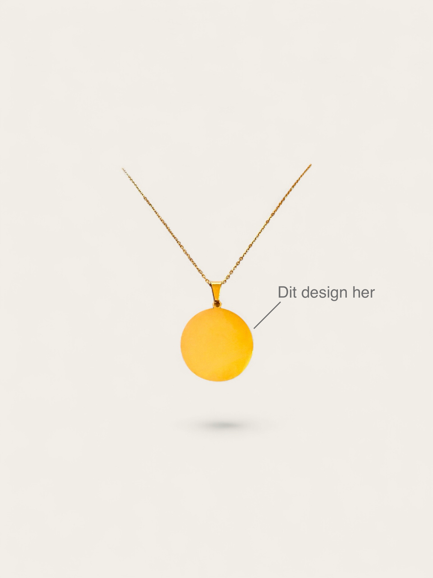 Cirkel Halskæde - Forgyldt