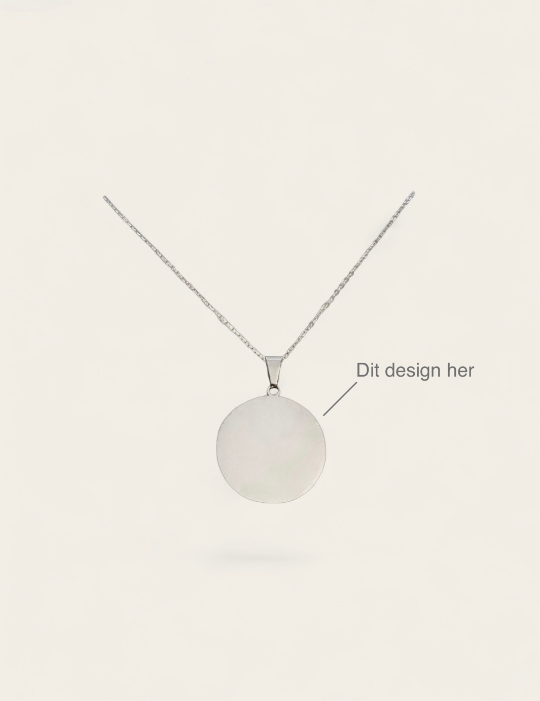 Cirkel Halskæde - Sølvfarvet