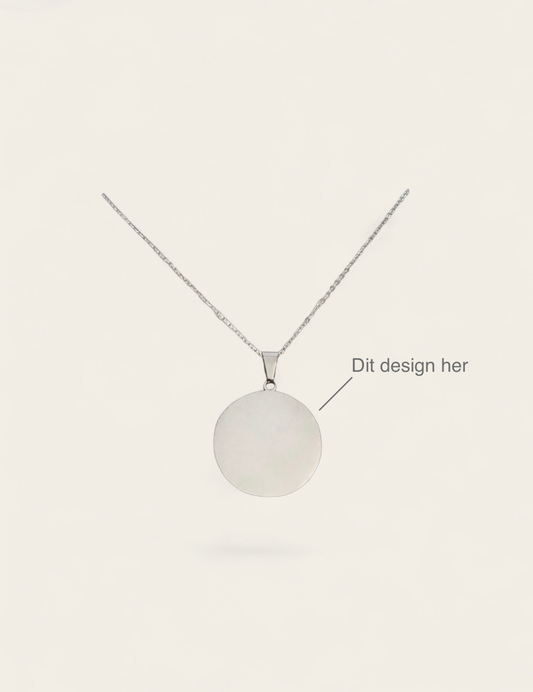 Cirkel Halskæde - Sølvfarvet