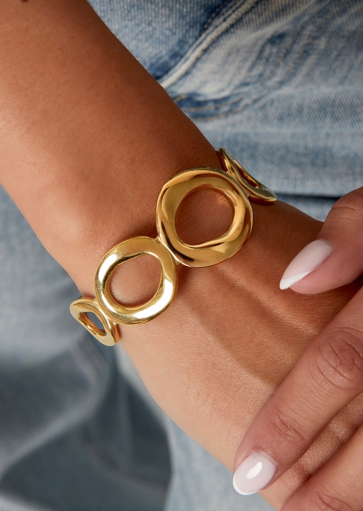 Hoop Bangle - Forgyldt