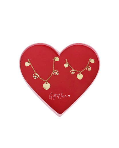 Golden Hearts Smykkesæt